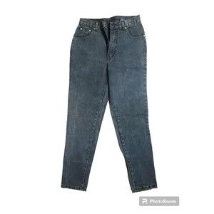 LA Blues High Rise Classic Fit Medium Blue Mom‎ Jeans Tapered Leg Size 10